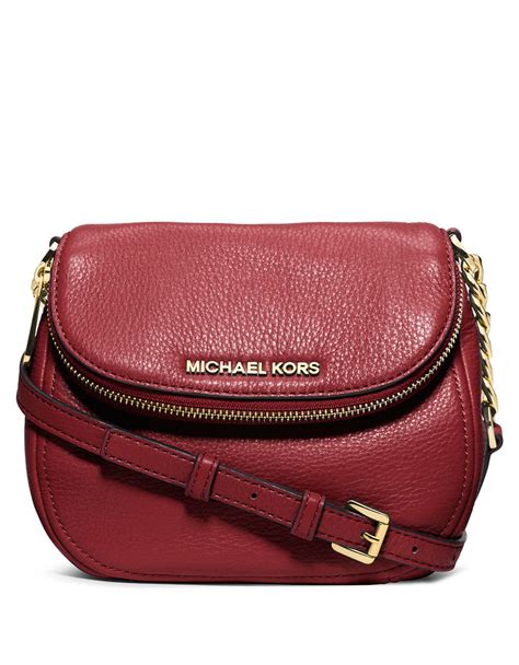 michael kors red pebbled leather|Michael Kors crossbody strap handbags.